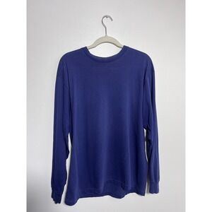 Vintage Gap Long Sleeve T-Shirt Small Purple Blue Distressed Made in USA 90s